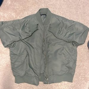 Large green bomber jacket like new